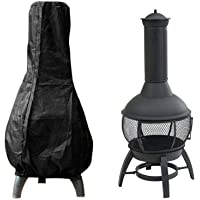Los mejores  - N-Y Chiminea Cover Patio Exterior Impermeable Resistente a la Intemperie Chimenea Fountain Fountain Funda Protectora con…